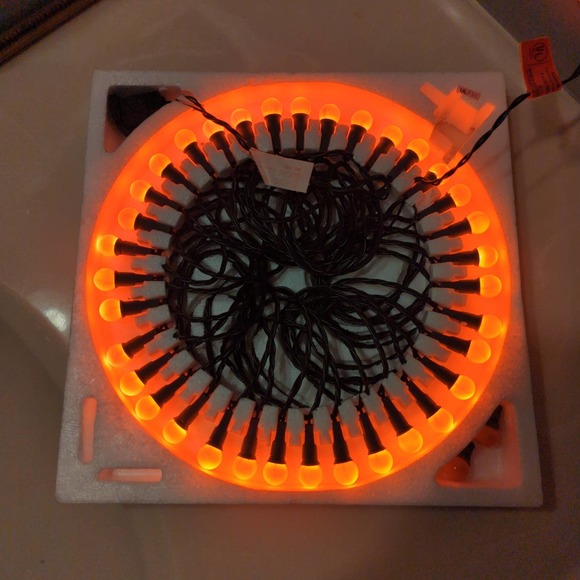 Vintage 1993 Halloween Indoor Outdoor Miniature 35 Mini Globe Light Set - Picture 9 of 9